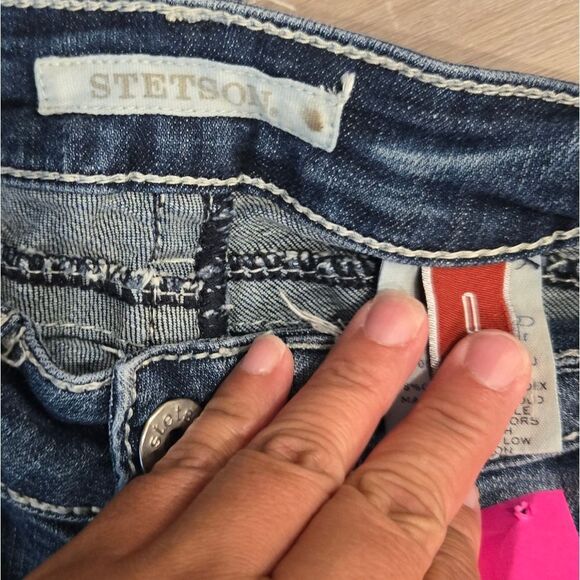 Stetson Womens 816 Classic Bootcut Blue Cotton Blend Jeans Sz 0 X Long - Picture 11 of 12